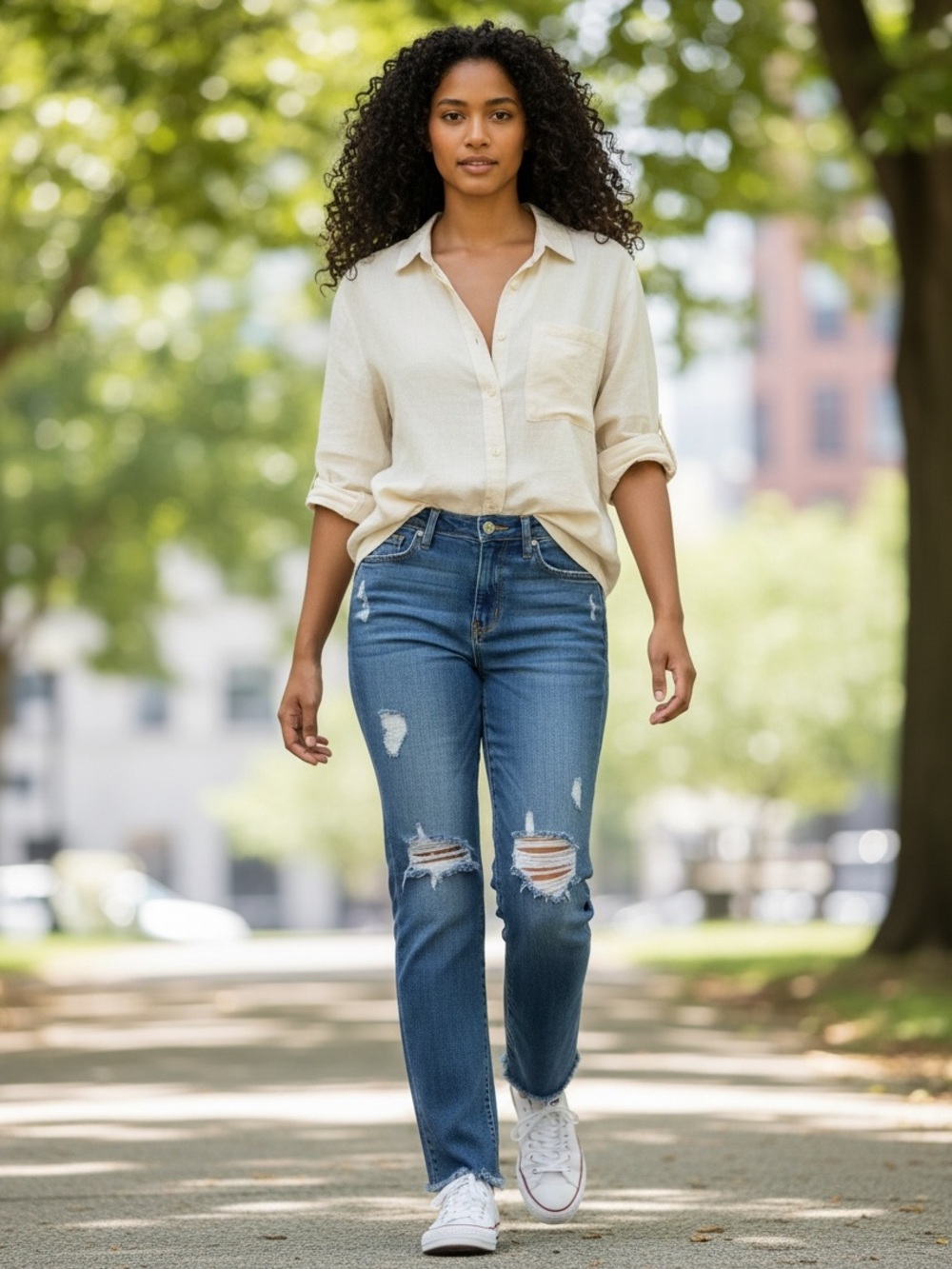 Judy Blue Distressed Straight-Leg Jeans size 11